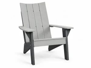 142 Cape Cod Chair poly outdoor furniture in Dove Gray on Charcoal