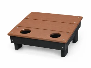 16 Center Console poly outdoor furniture in Cedar on Black