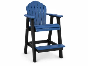 642X Balcony Chair poly outdoor furniture in Patriot Blue on White